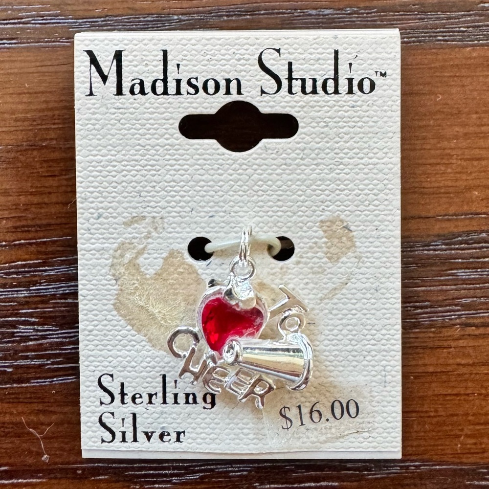 Madison Studio Sterling Silver ❤️ to Cheer charm. Still has the original tags!